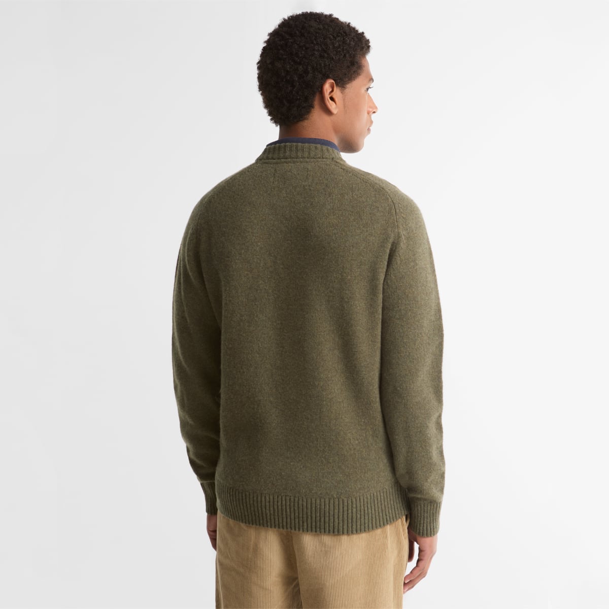 Barbour Newtown Crew Neck Men's Sweater | Mid Olive