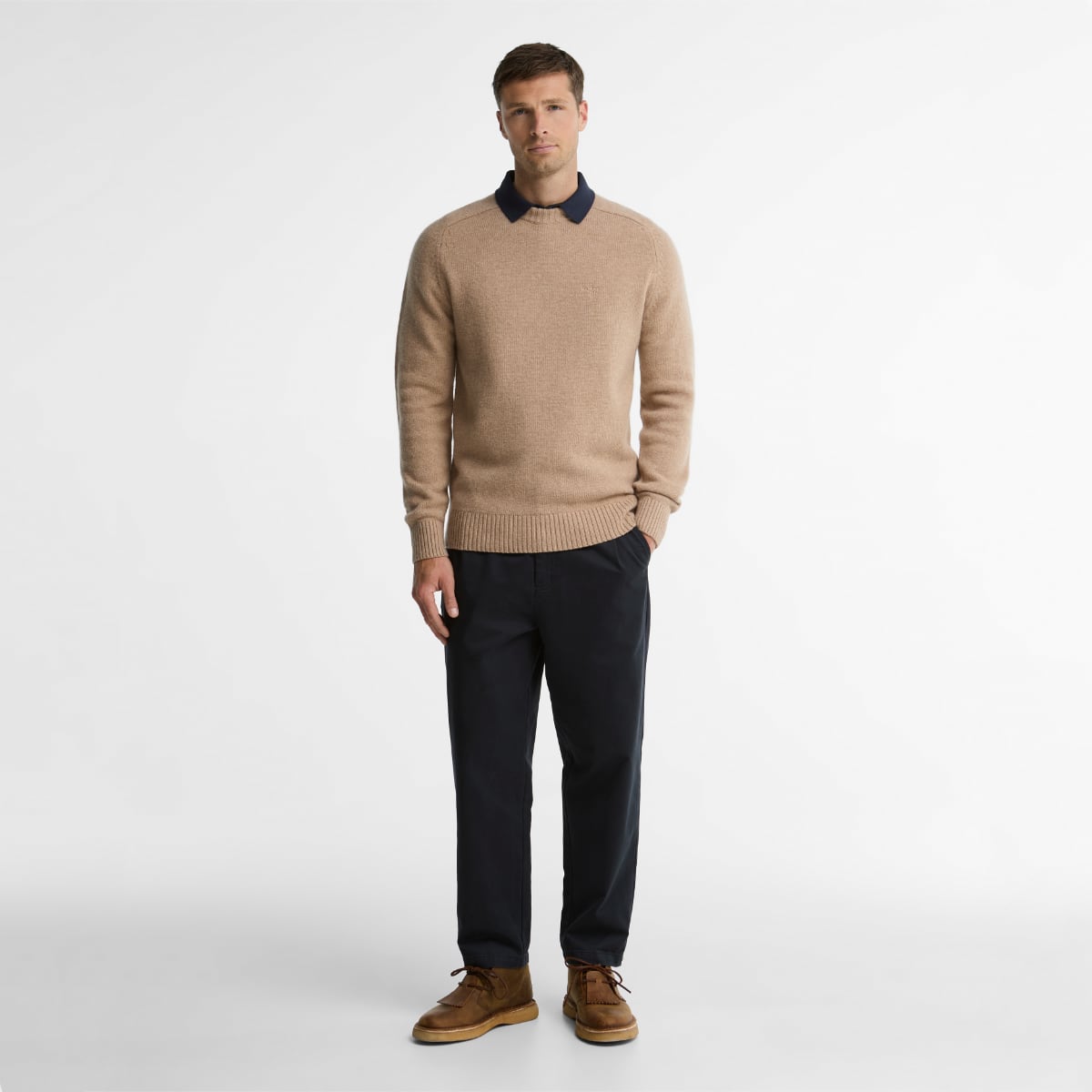 Barbour Newtown Crew Neck Men's Sweater | Washed Stone
