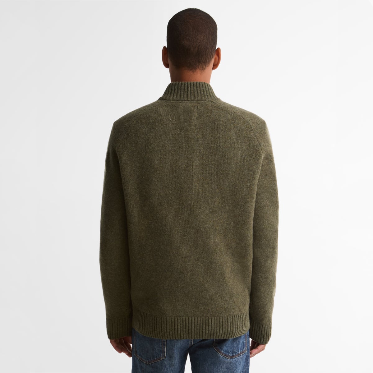 Barbour Newtown Half-Zip Men's Sweater | Mid Olive