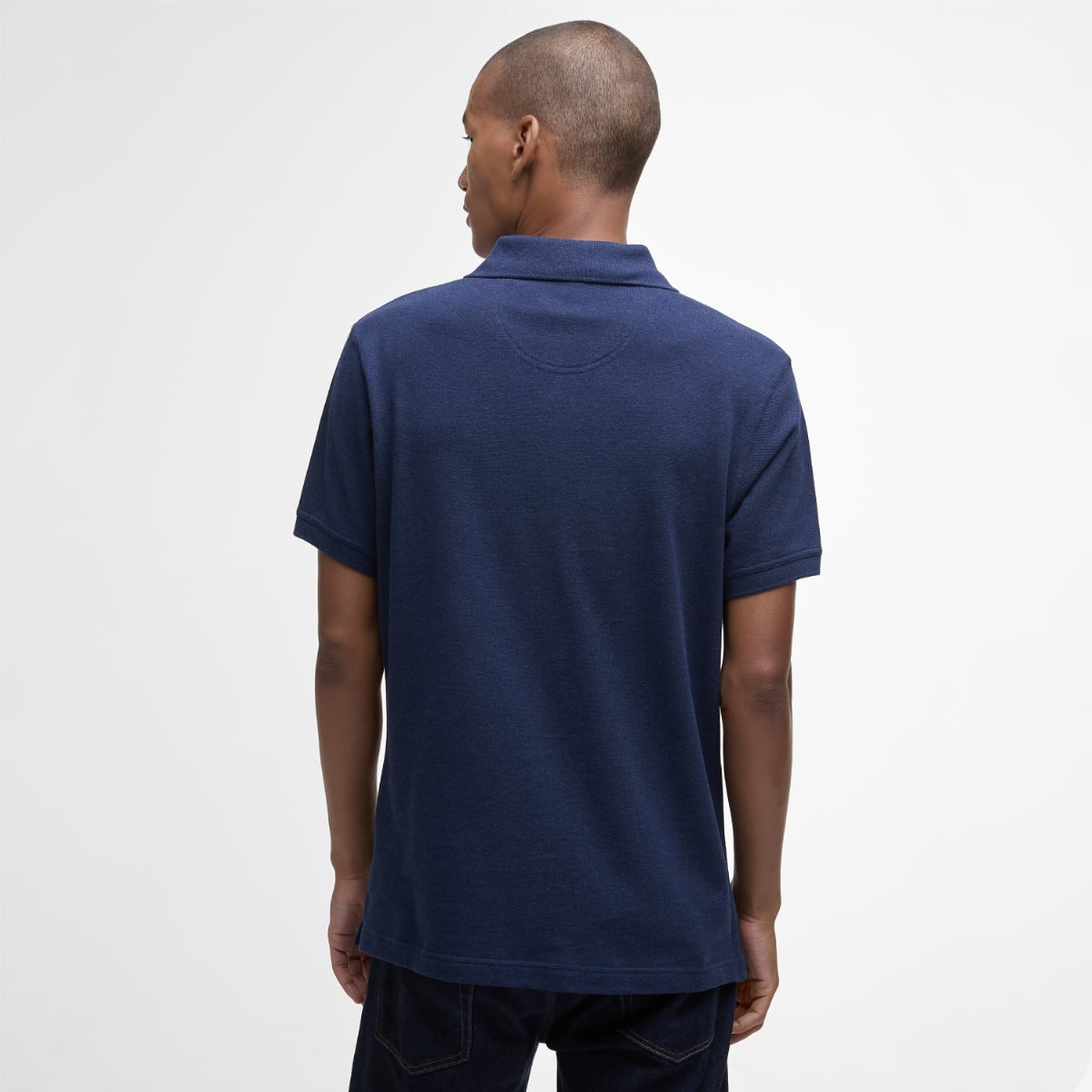 Barbour Tartan Pique Men's Polo Shirt | Inky Marl