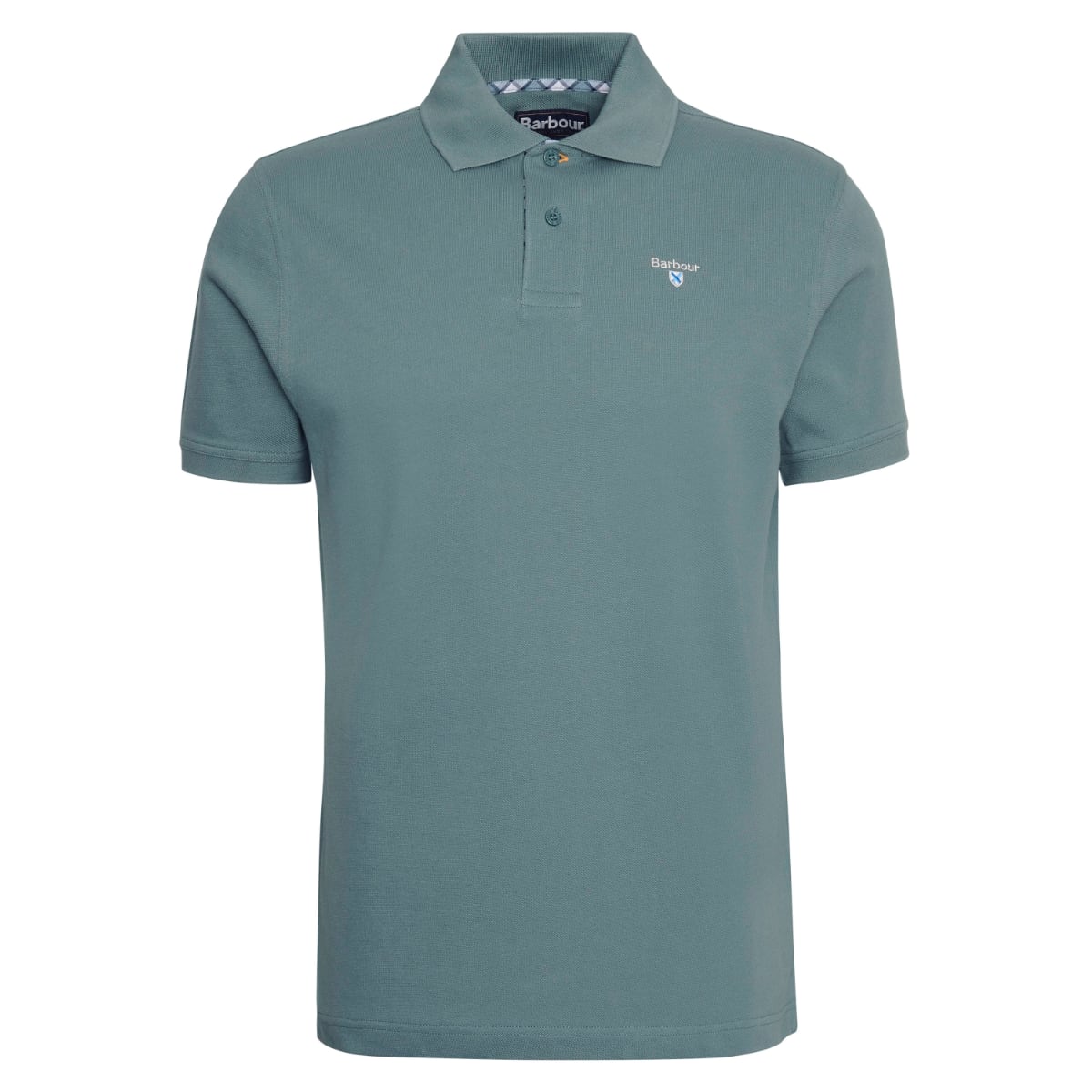 Barbour Tartan Pique Men's Polo Shirt | Vintage Teal