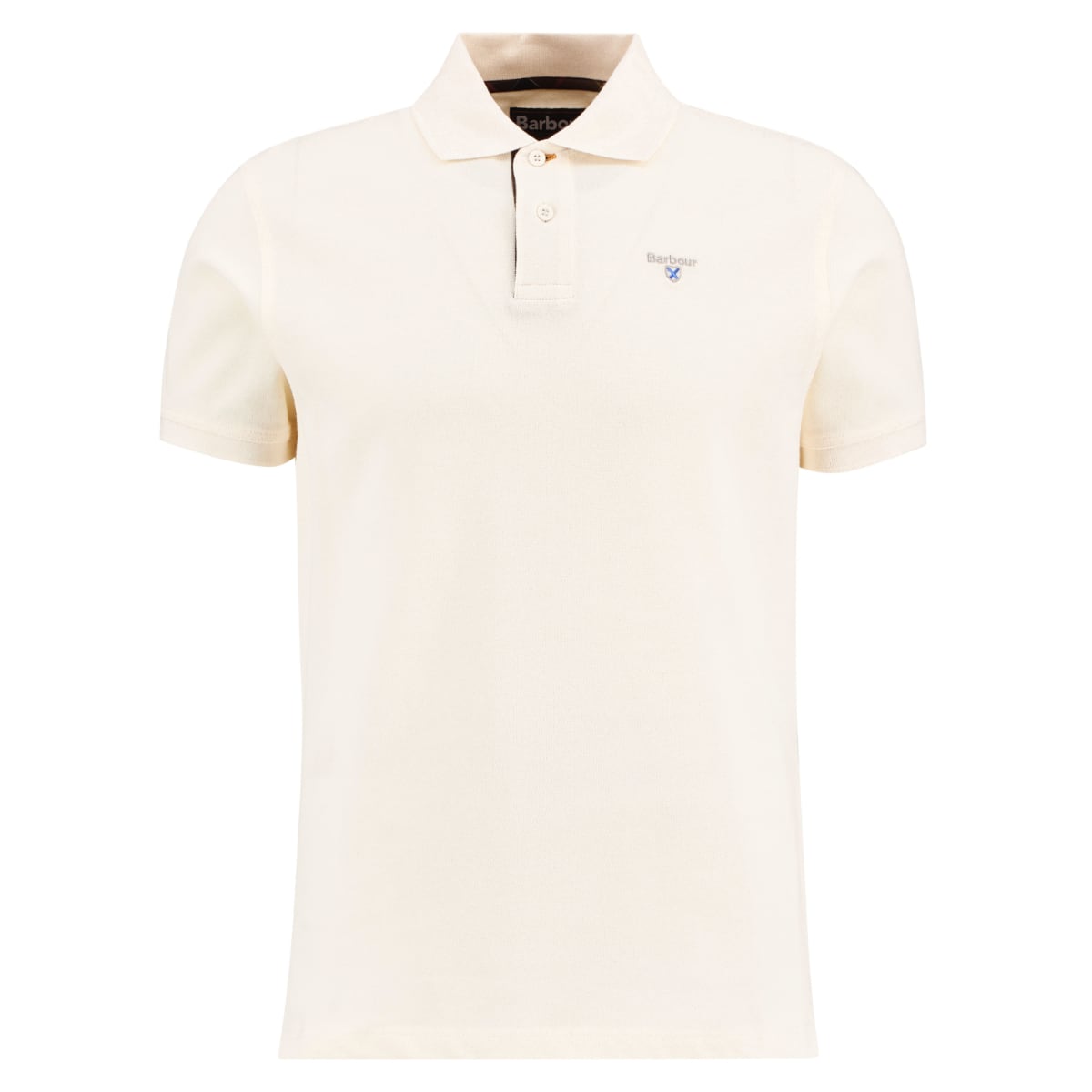 Barbour Tartan Pique Men's Polo Shirt | Whisper White