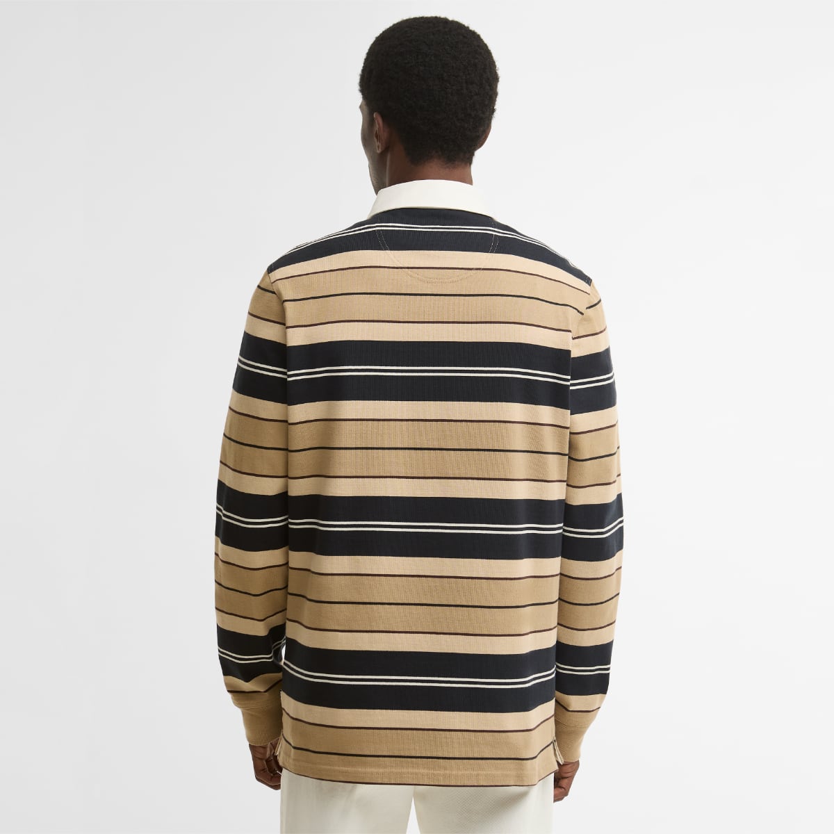 Barbour Frith Striped Men's Rugby Shirt | Stone