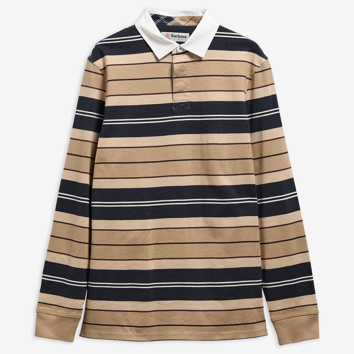 Barbour Frith Striped Men's Rugby Shirt | Stone