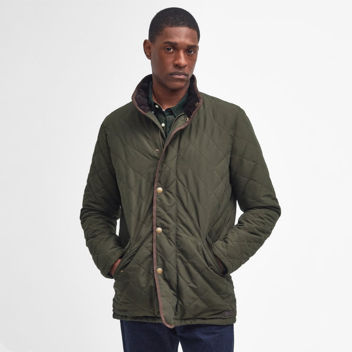 Barbour Waterproof Shoveler Quilted Men's Jacket | Dark Olive