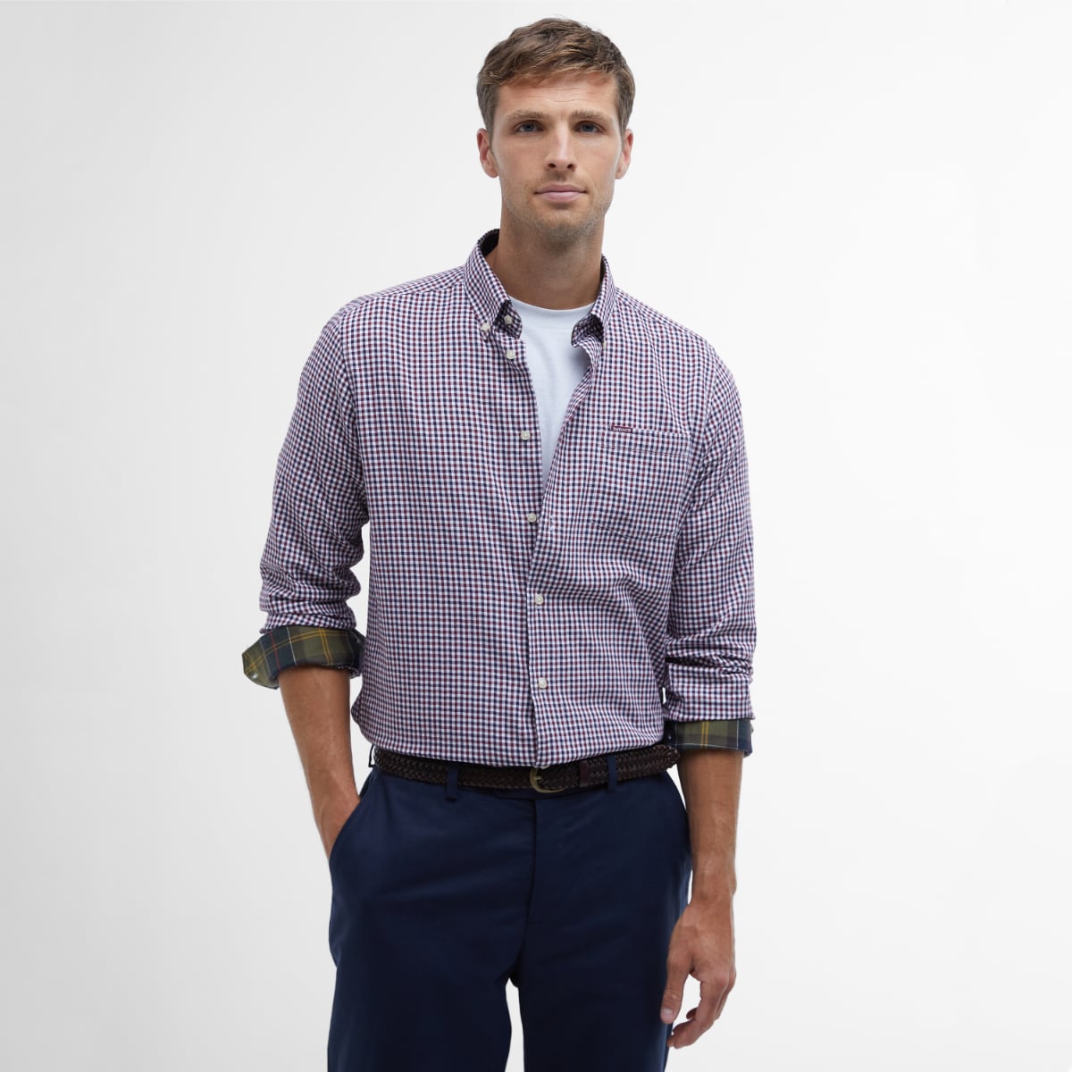 Barbour Padshaw Tailored Fit Men's Shirt | Rich Red