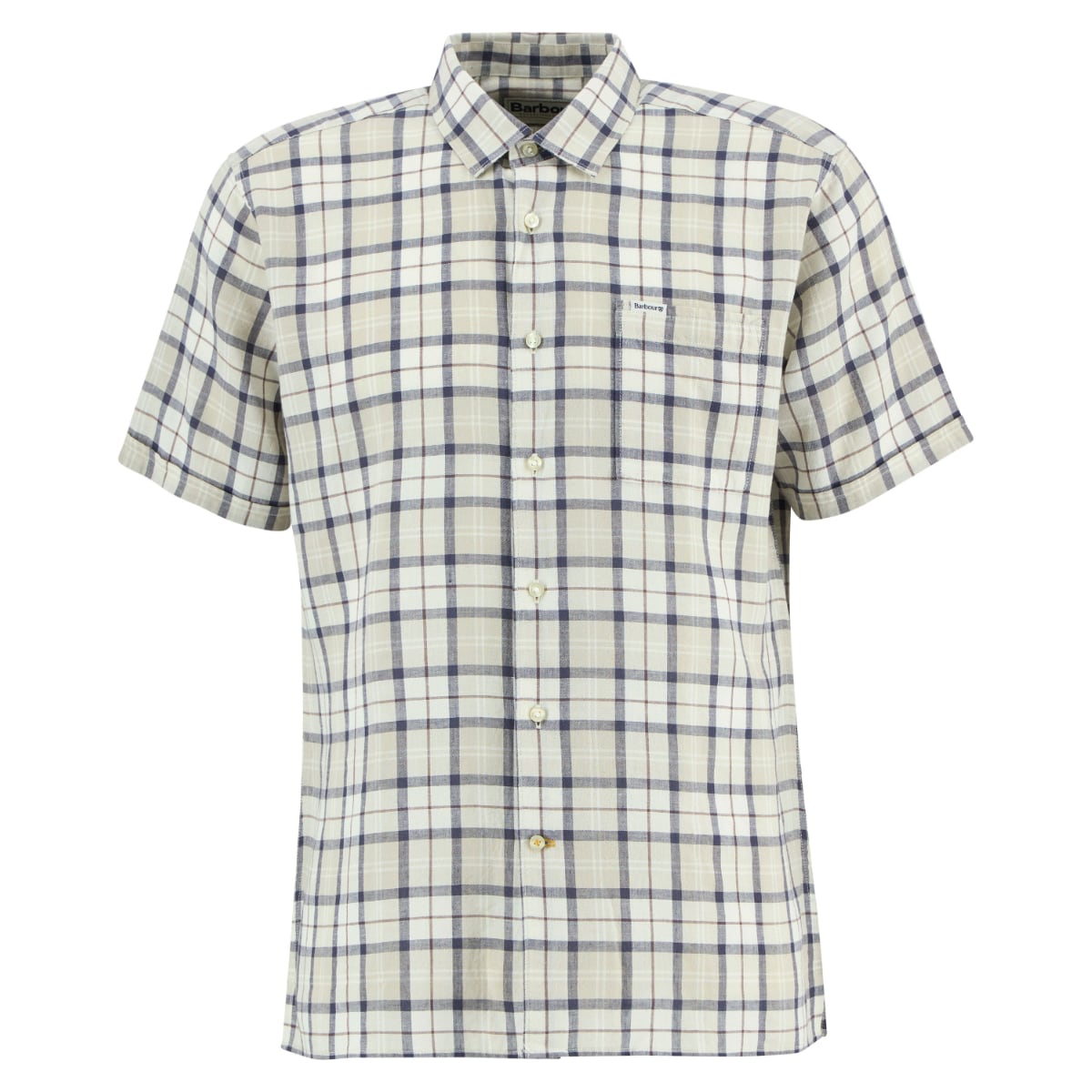 Barbour Midfield Tartan Short-Sleeved Regular Fit Men's Shirt | Oban Mist Tartan