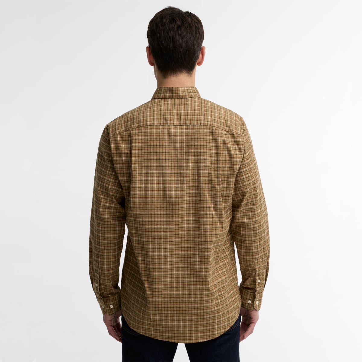 Barbour Alderwood Tattersall Regular Fit Men's Shirt | Camel