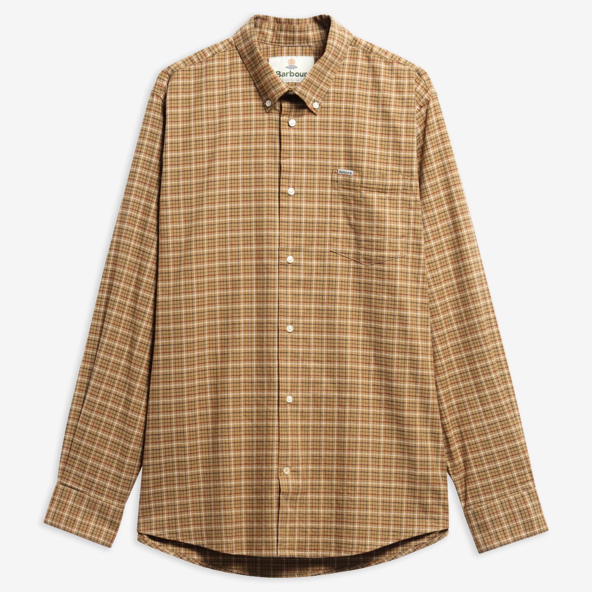 Barbour Alderwood Tattersall Regular Fit Men's Shirt | Camel