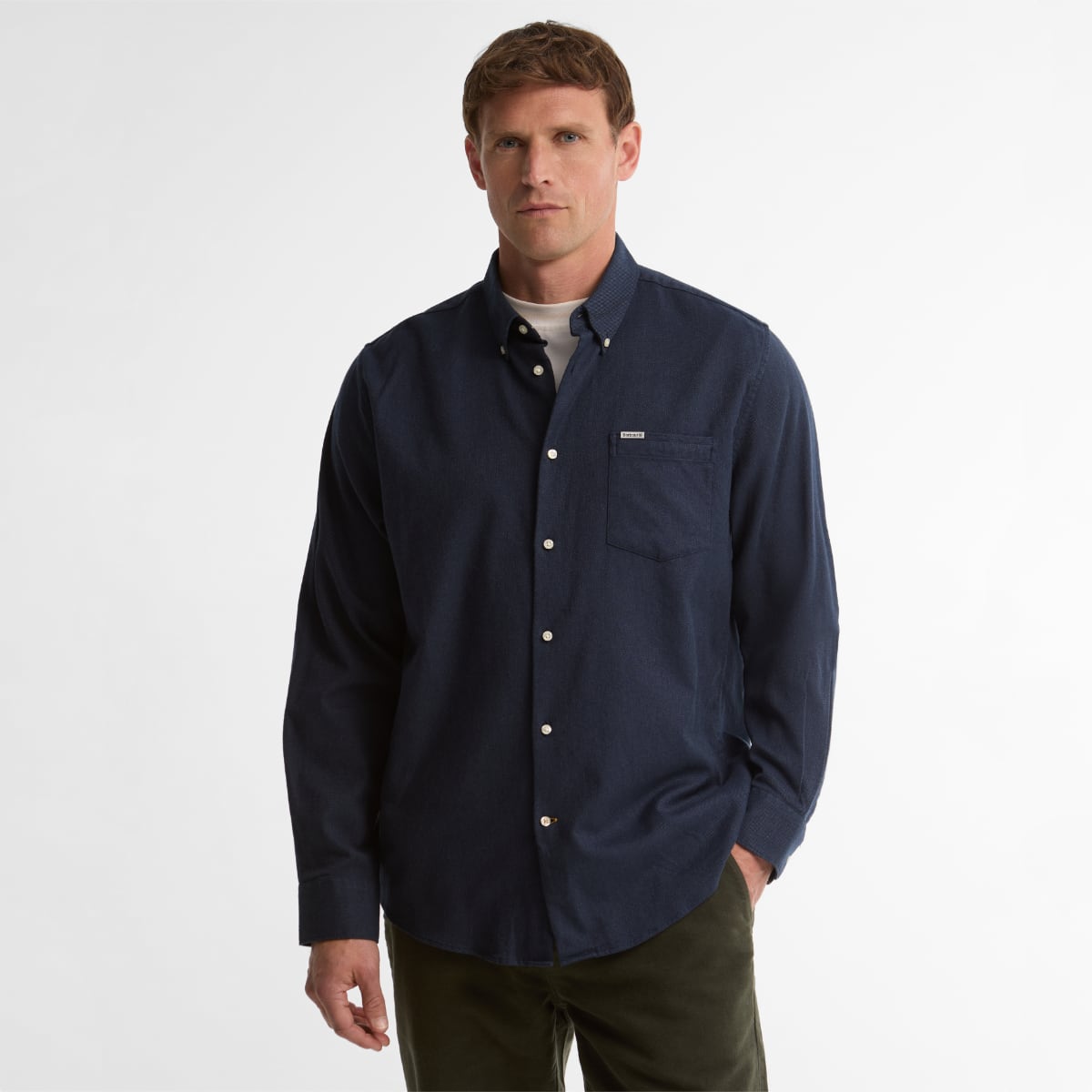 Barbour Sparrowhill Regular Fit Men's Shirt | Navy