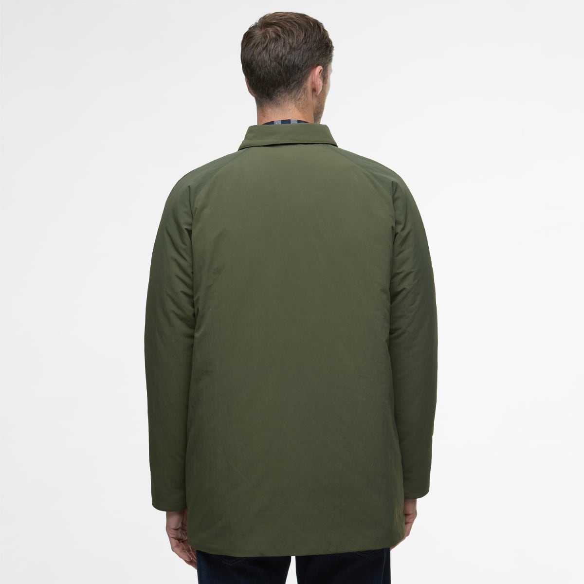 Barbour Wadded Lorden Showerproof Men's Mac | Olive