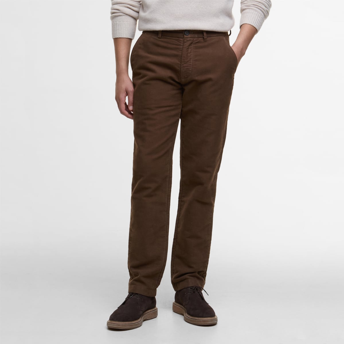 Barbour Moleskin Tailored Men's Trousers | Dark Sand