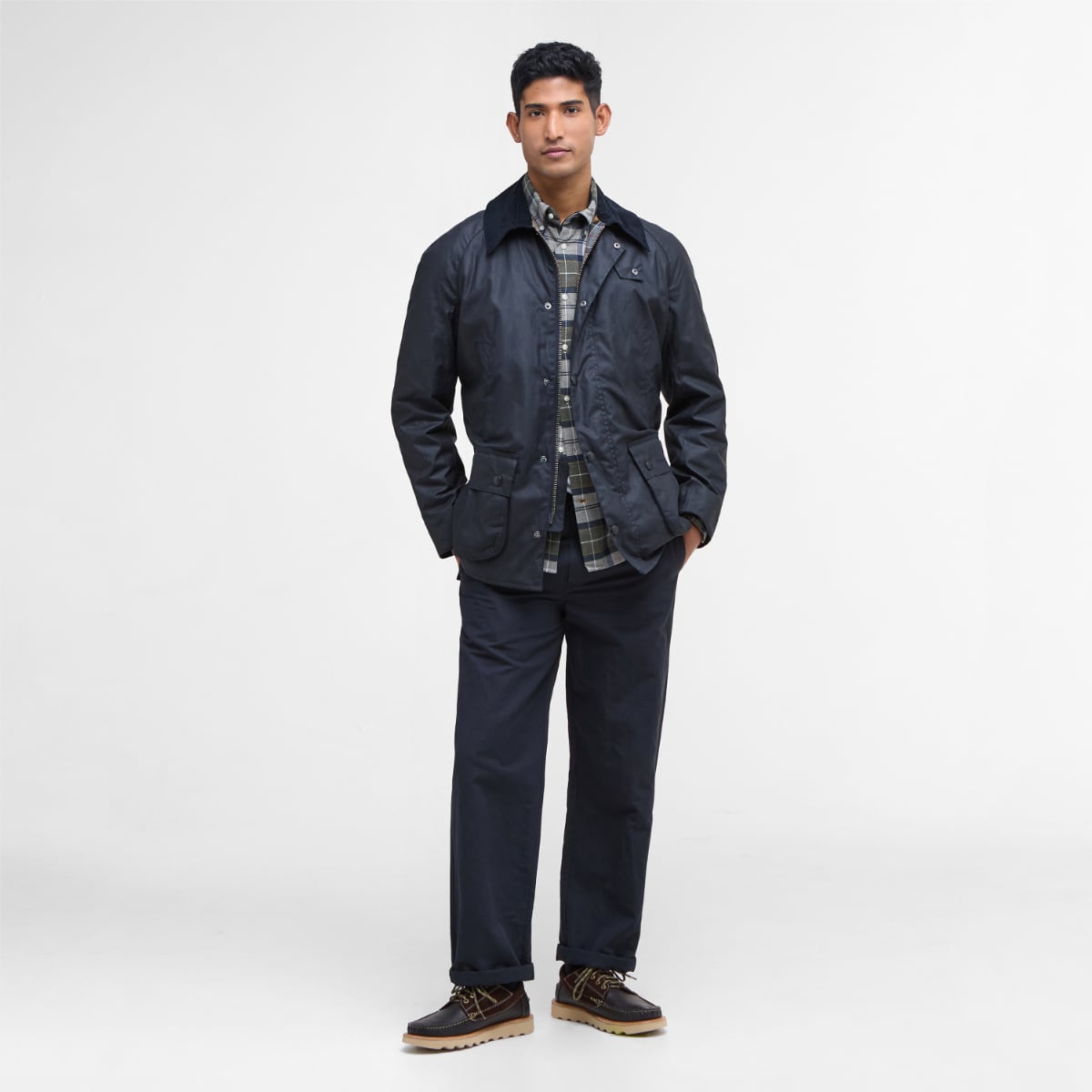 Barbour AshbyMidas ジャケット ネイビー ノンワックス XXL Buy Ashby Waxed Jacket for GBP 249.00 | BARBOUR_GB