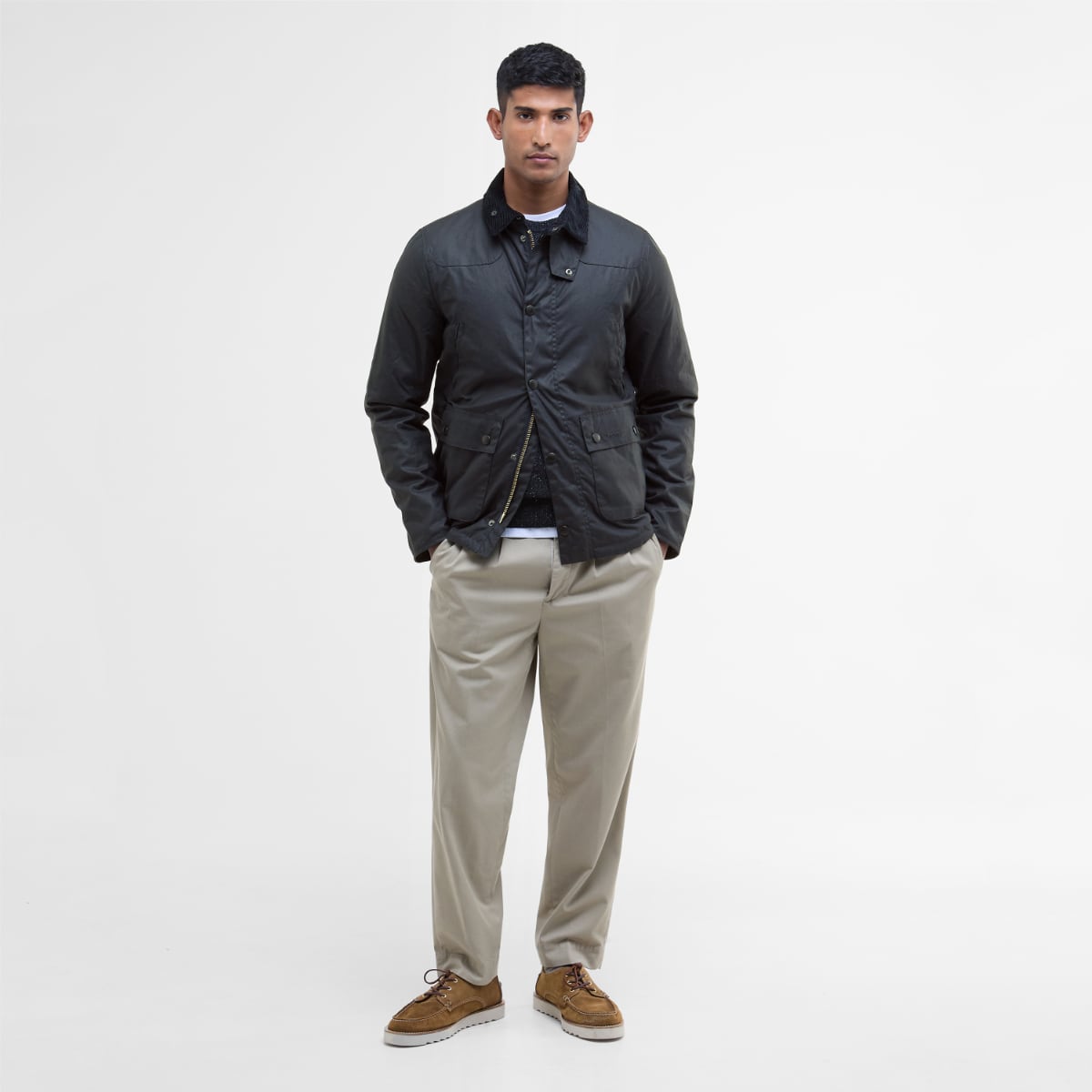Barbour Reelin Men's Waxed Jacket | Classic Navy