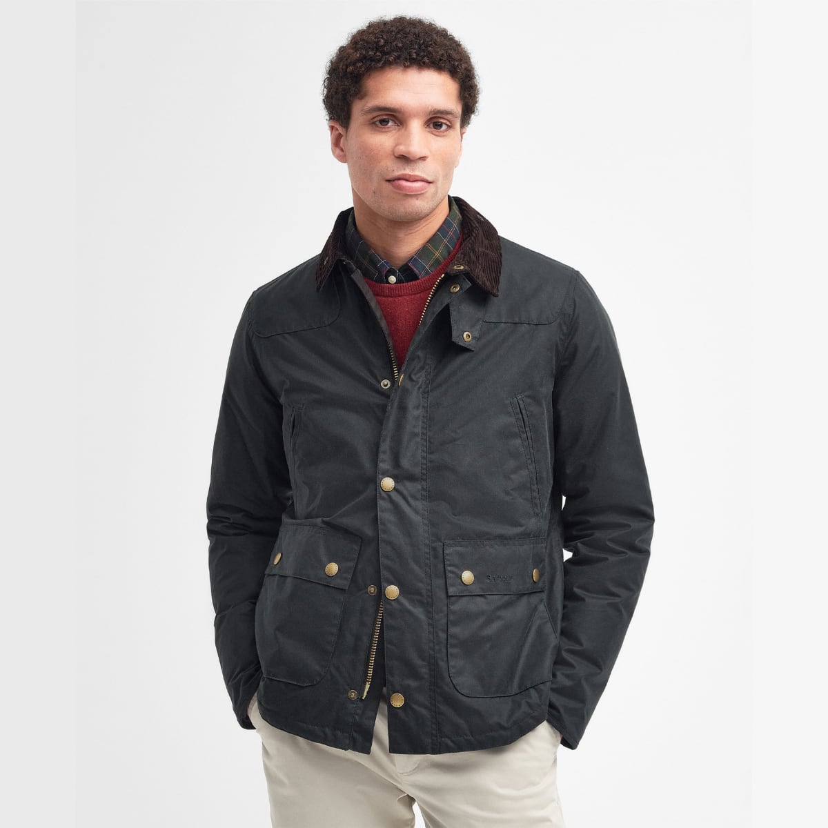 Barbour Reelin Men's Waxed Jacket | Sage