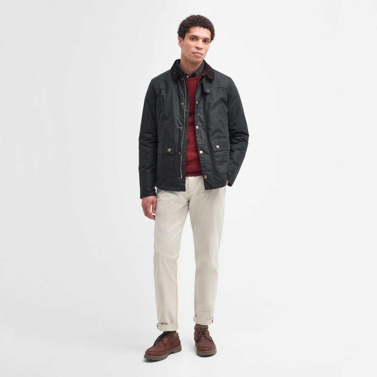 Barbour Reelin Men's Waxed Jacket | Sage