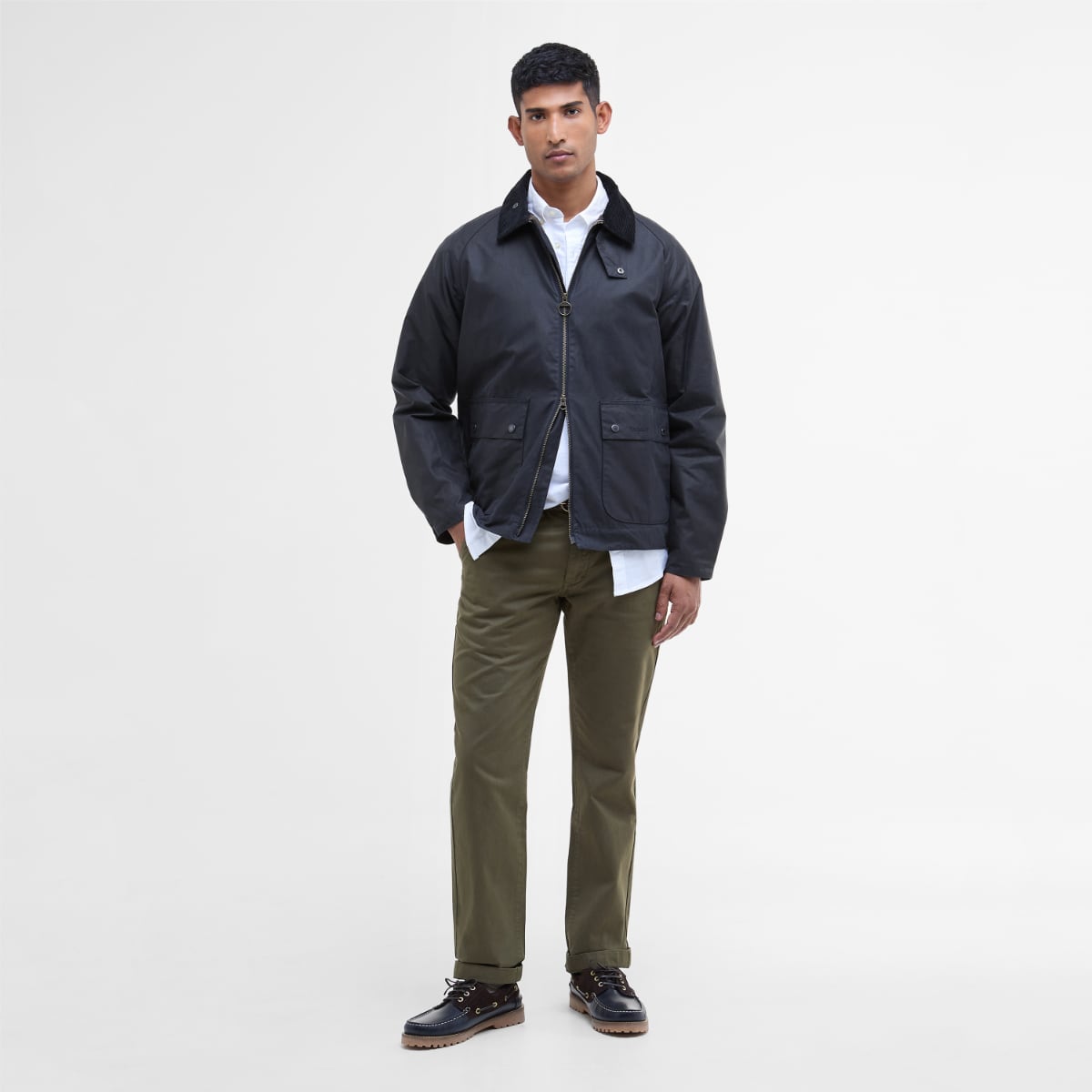 Barbour Bedale SHORT Men's Waxed Jacket | Navy