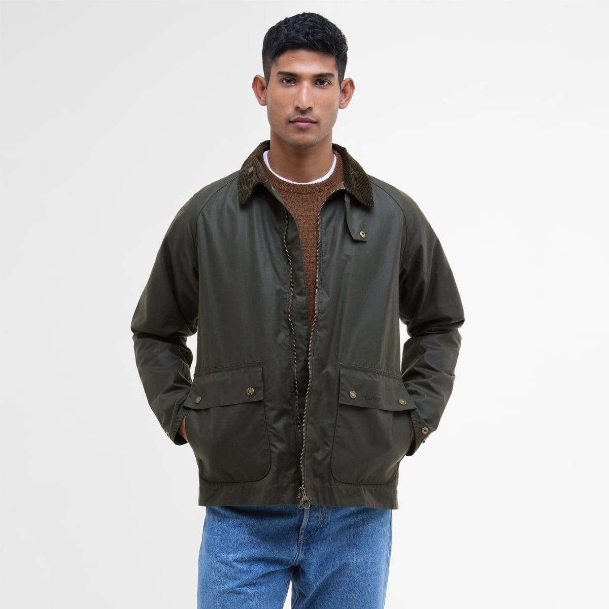 Barbour Bedale SHORT Men's Waxed Jacket | Fern