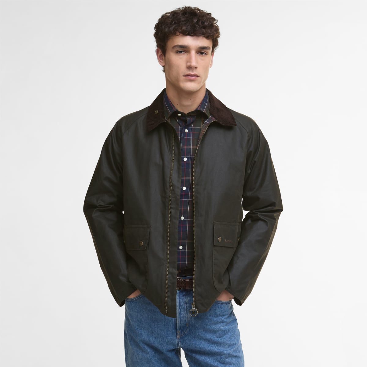 Barbour Bedale SHORT Men's Waxed Jacket | Olive