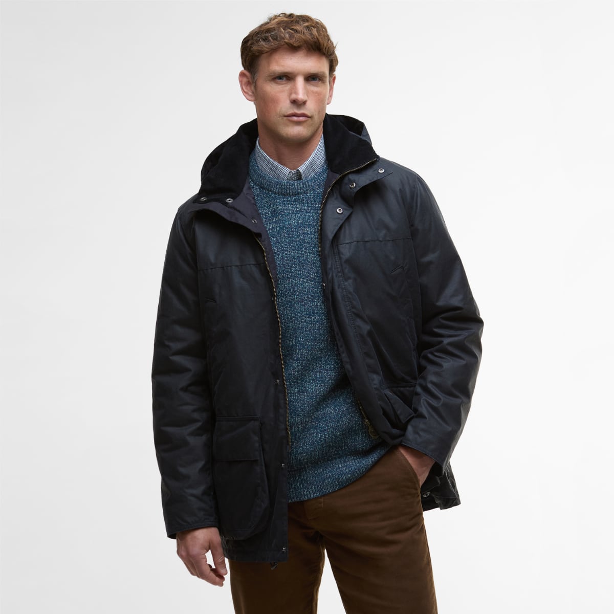Barbour Bleaberry Men's Waxed Jacket | Navy
