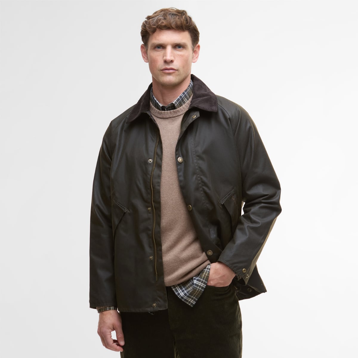 Barbour Harker Men's Waxed Jacket | Olive