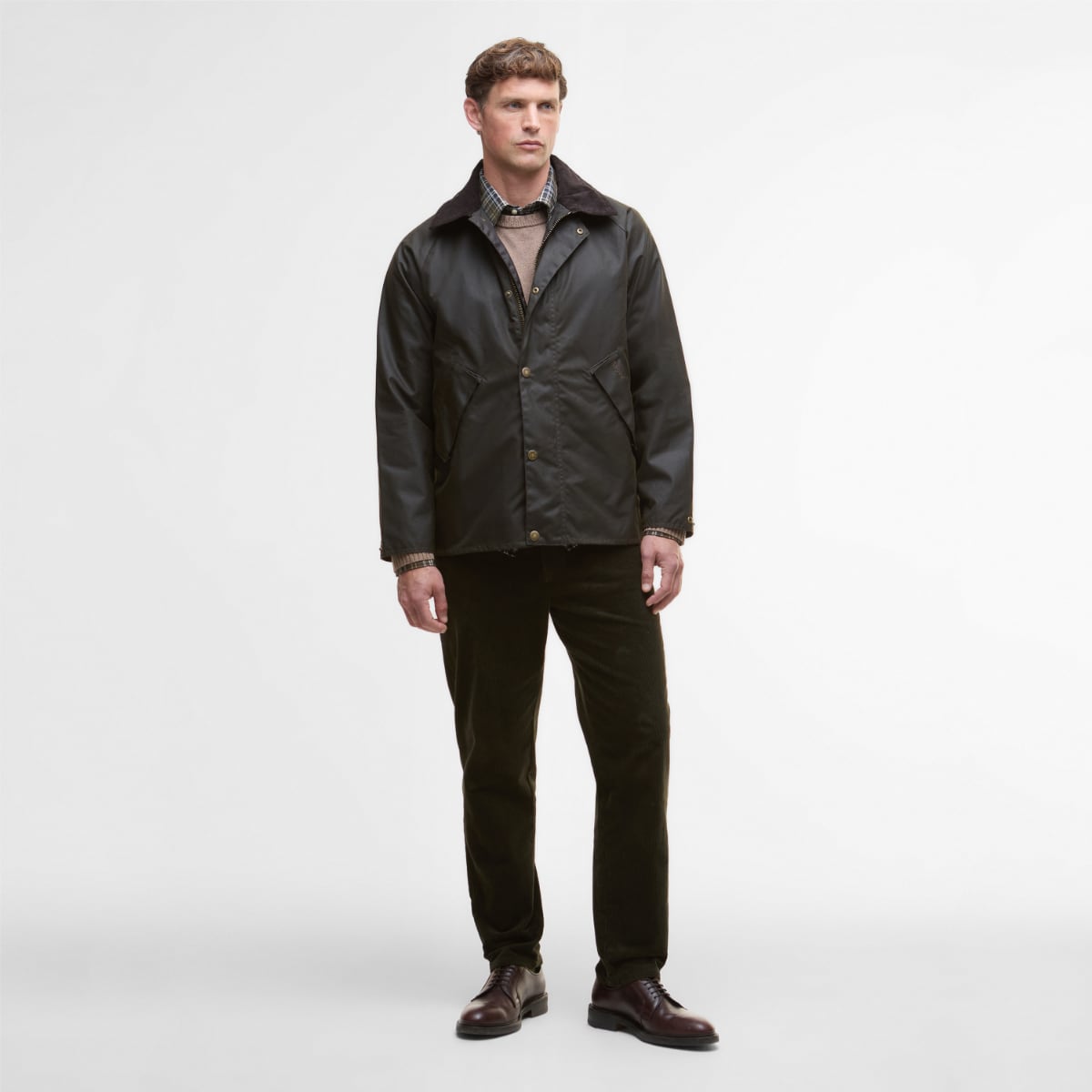 Barbour Harker Men's Waxed Jacket | Olive