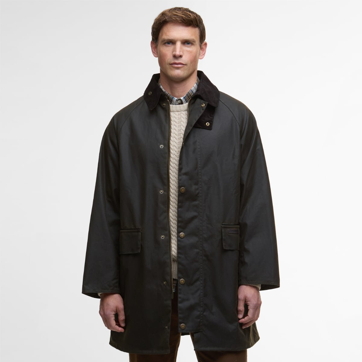 Barbour Country Mac Men's Waxed Jacket | Olive