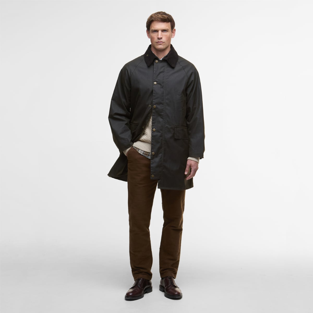 Barbour Country Mac Men's Waxed Jacket | Olive