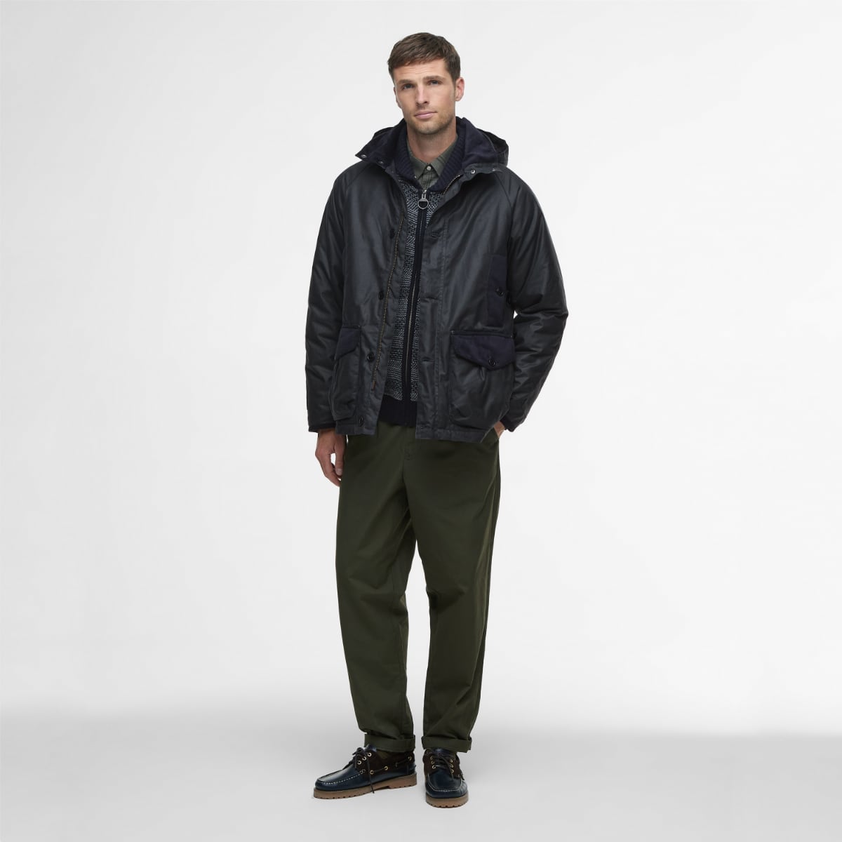 Barbour MODERN Heritage Beaufort Men's Waxed Jacket | Navy