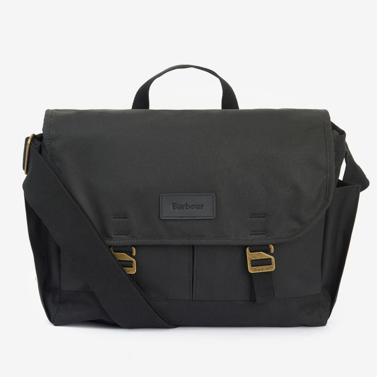 Barbour Essential Wax Messenger Bag | Black