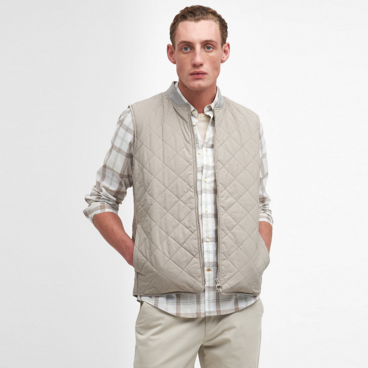 Barbour Orton Quilted Men's Gilet | Concrete