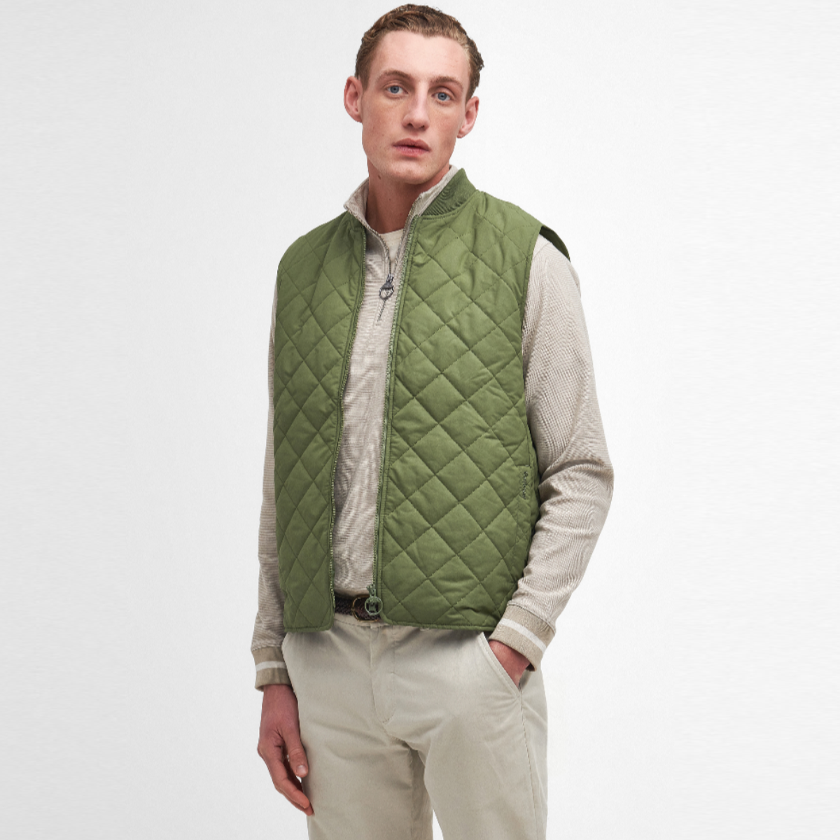 Barbour Orton Quilted Men's Gilet | Palm Leaf