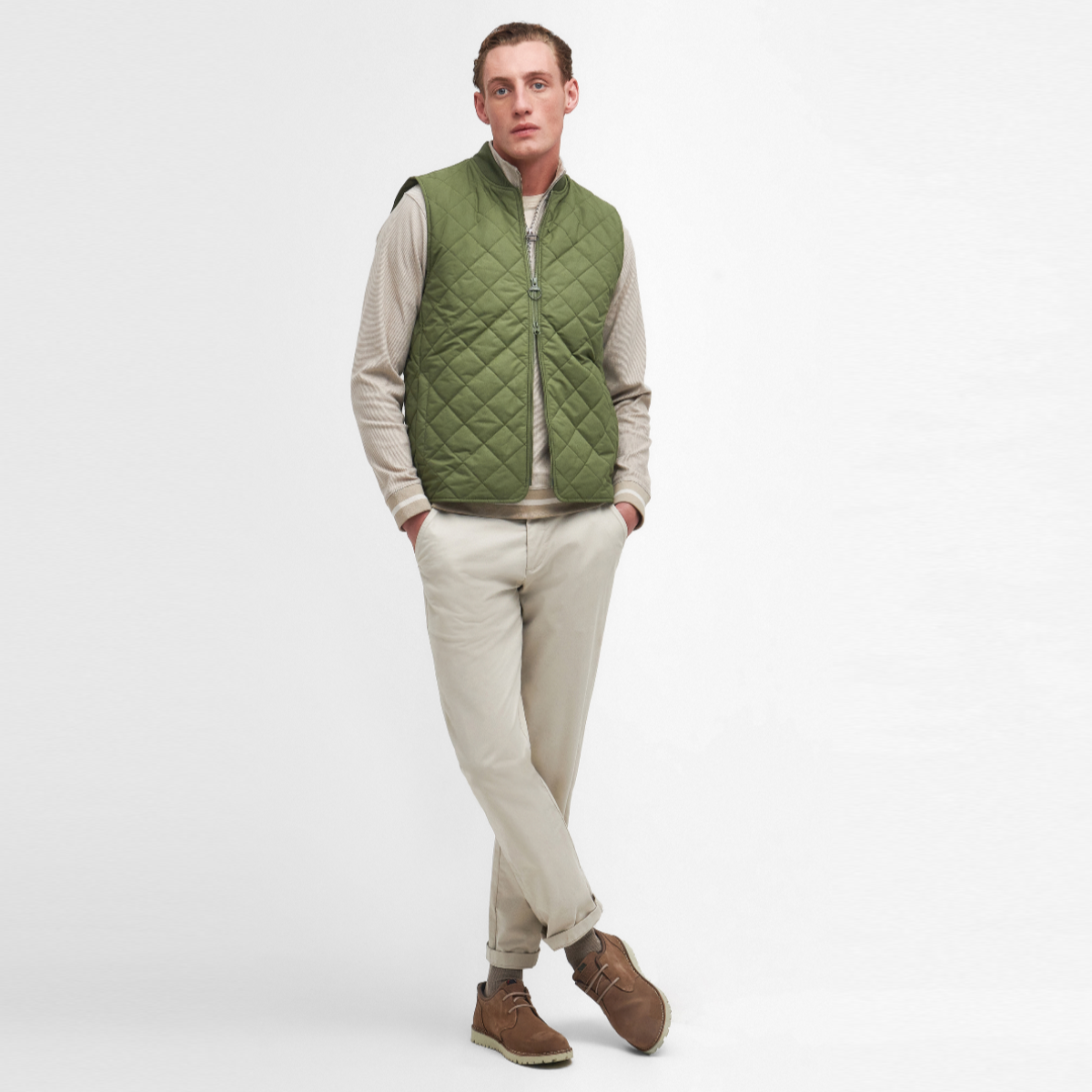 Barbour Orton Quilted Men's Gilet | Palm Leaf