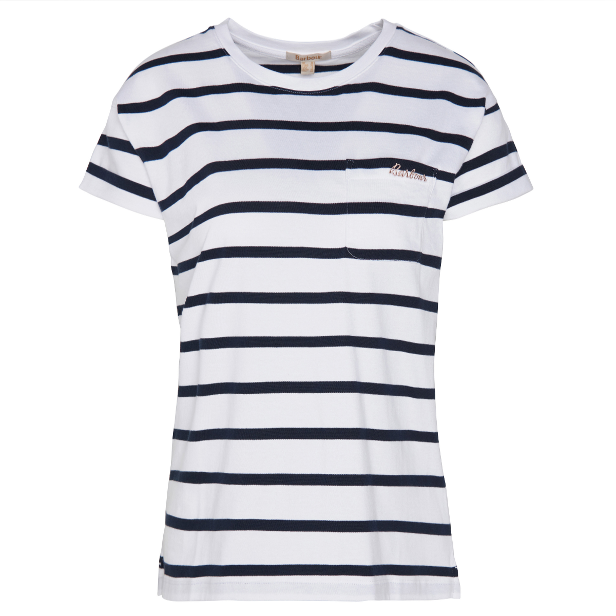 Barbour Otterburn Stripe Women's Tee | White (Navy)