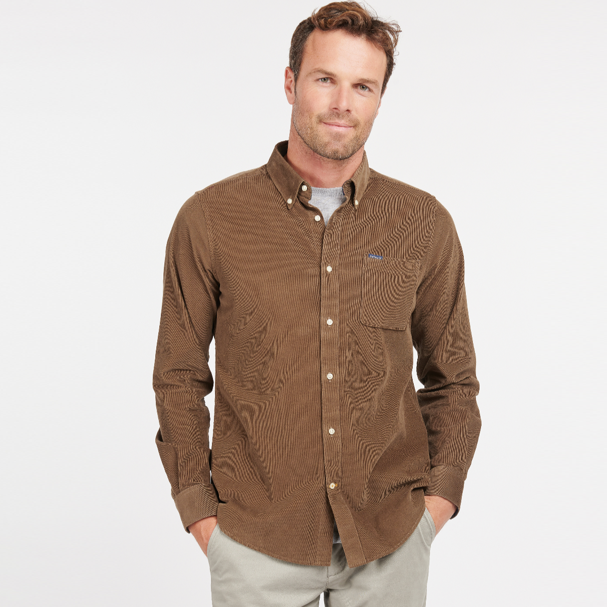 Barbour Ramsey Tailored Fit Men's Shirt | Brown