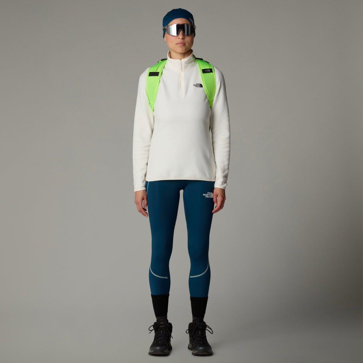 The North Face 100 Glacier 1/4 Zip Fleece Women's Jacket | White Dune-NPF