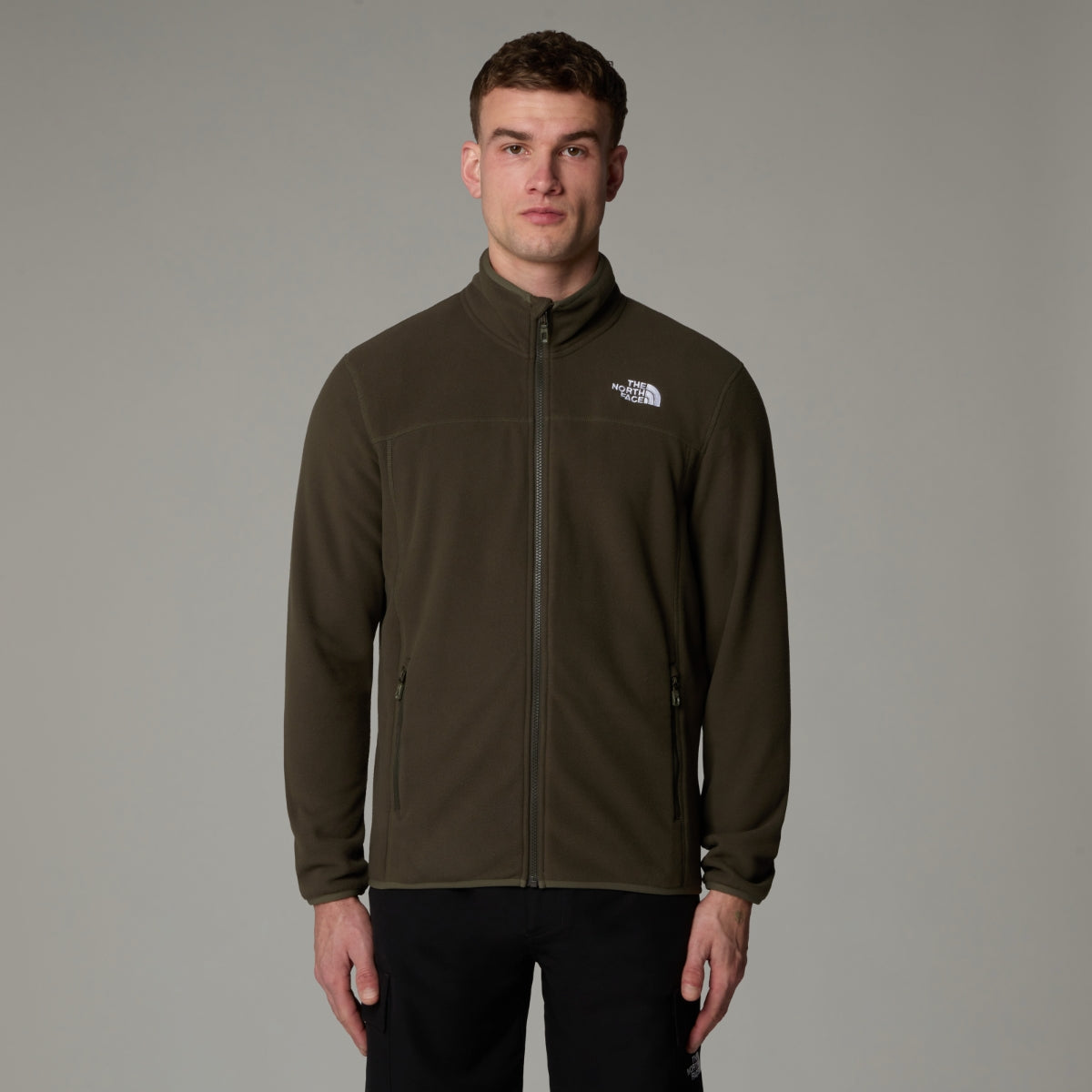 The North Face 100 Glacier Full Zip Fleece Men's Jacket | New Taupe Green