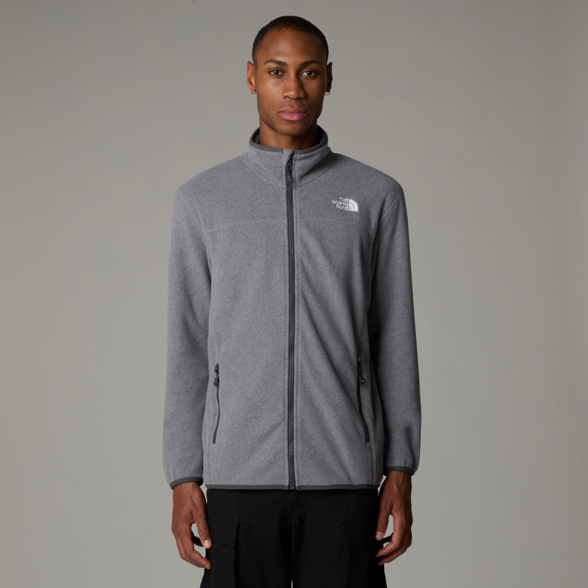 The North Face 100 Glacier Full Zip Fleece Men's Jacket | TNF Medium Grey Heather-NPF