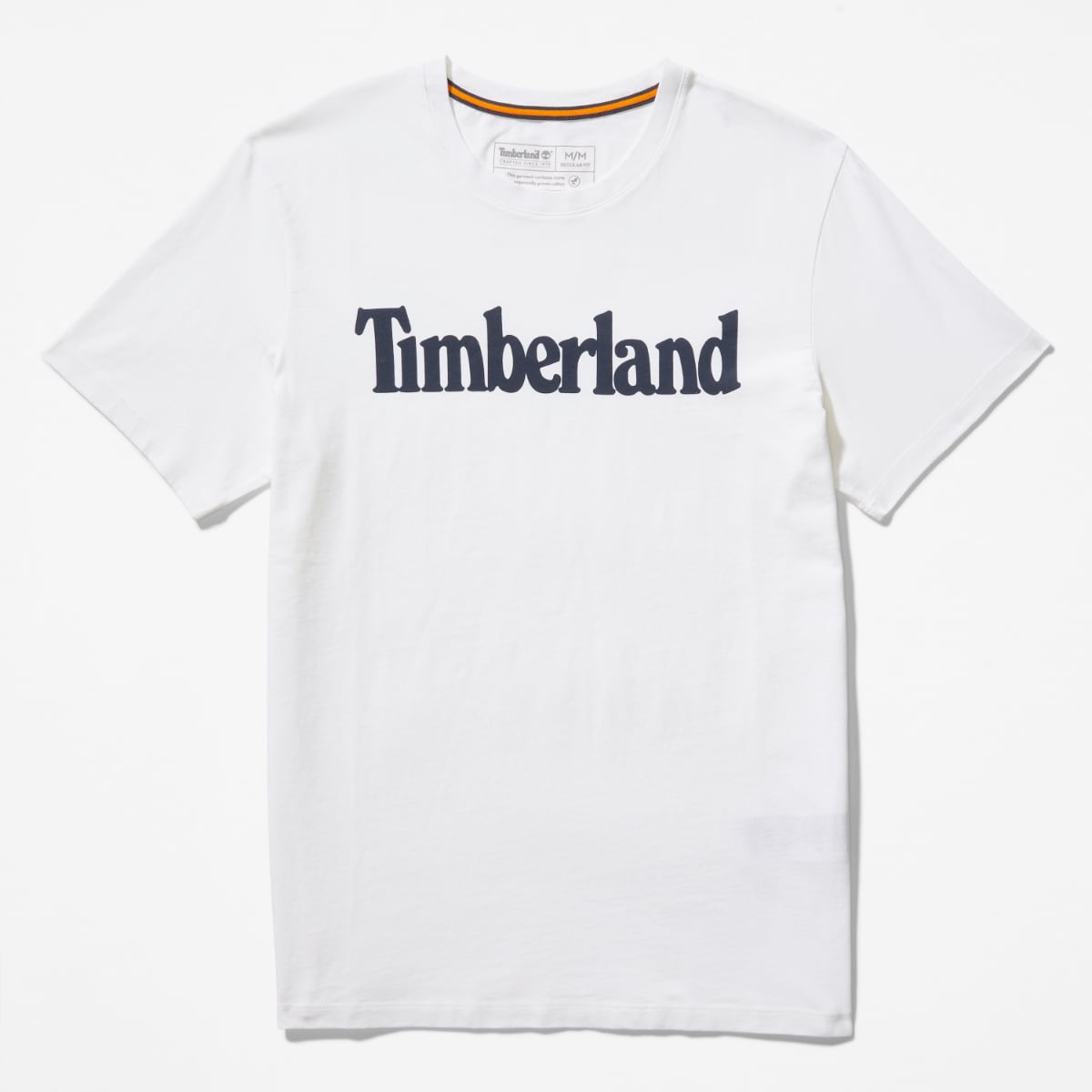 Timberland Kennenec Linear Logo Men's T-Shirt | White