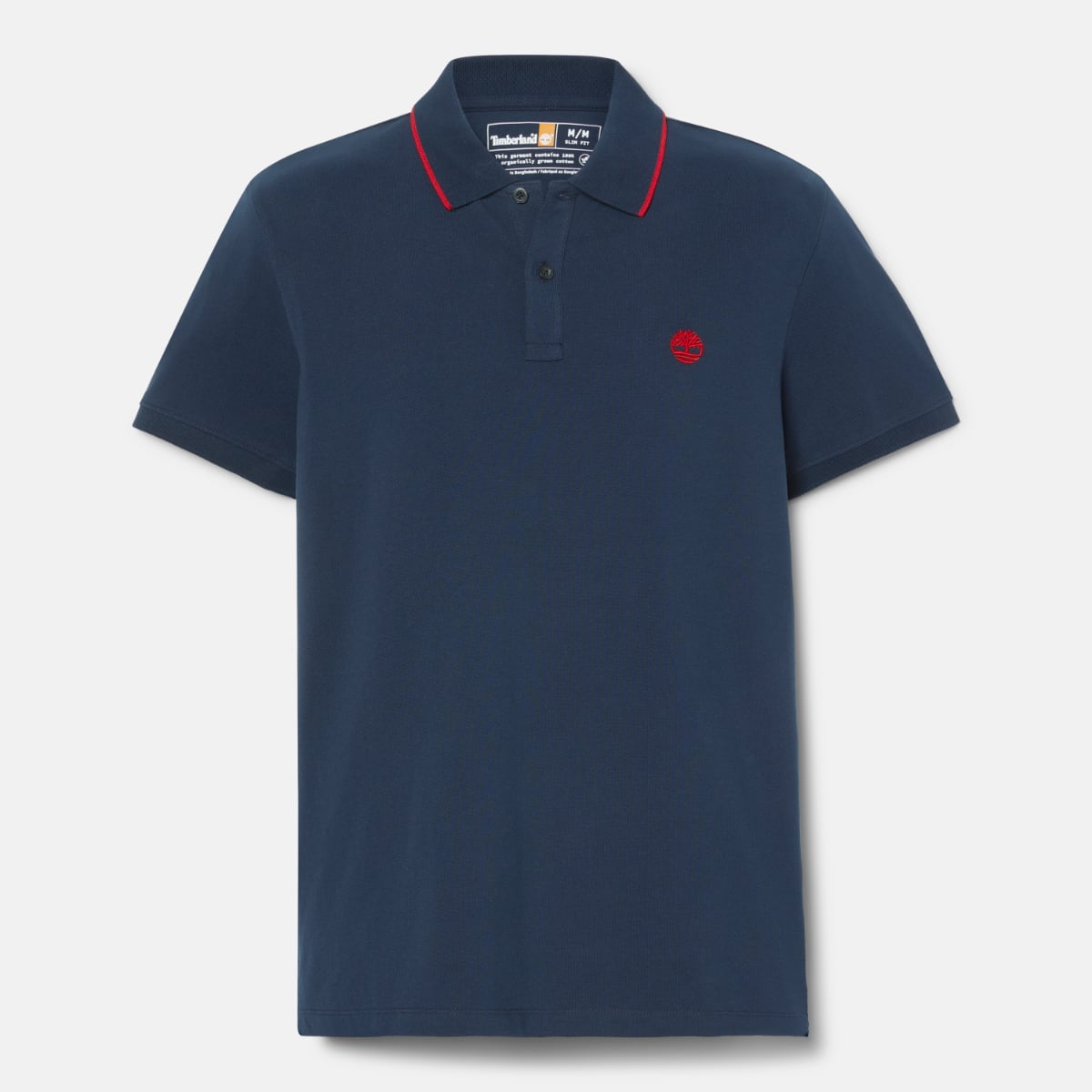 Timberland Millers River Piquet Men's Polo | Navy (Red collar stripe)