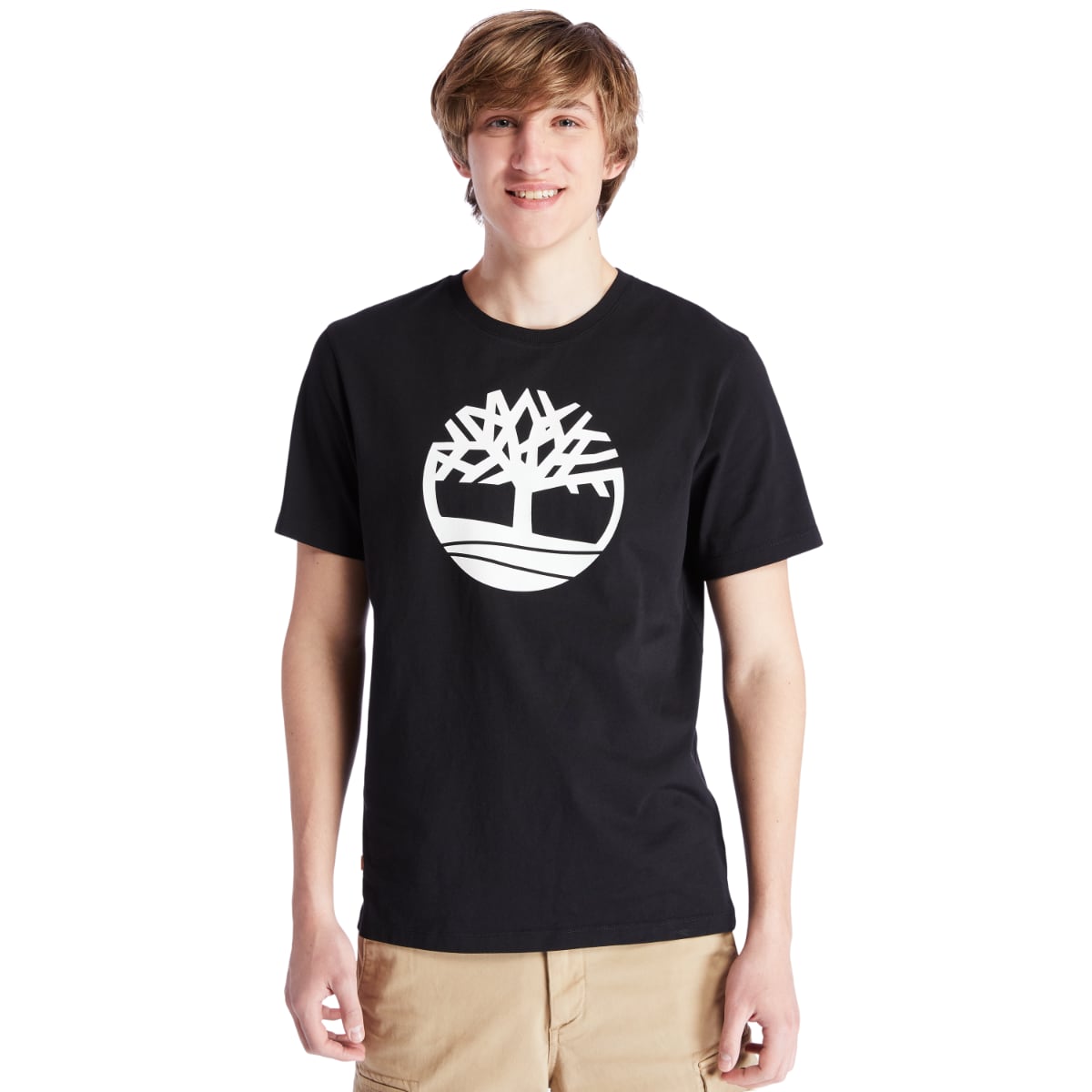 Timberland Kennenec River Tree Logo Men's T-Shirt | Black