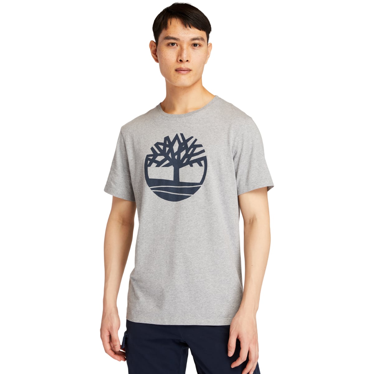 Timberland Kennenec River Tree Logo Men's T-Shirt | Grey