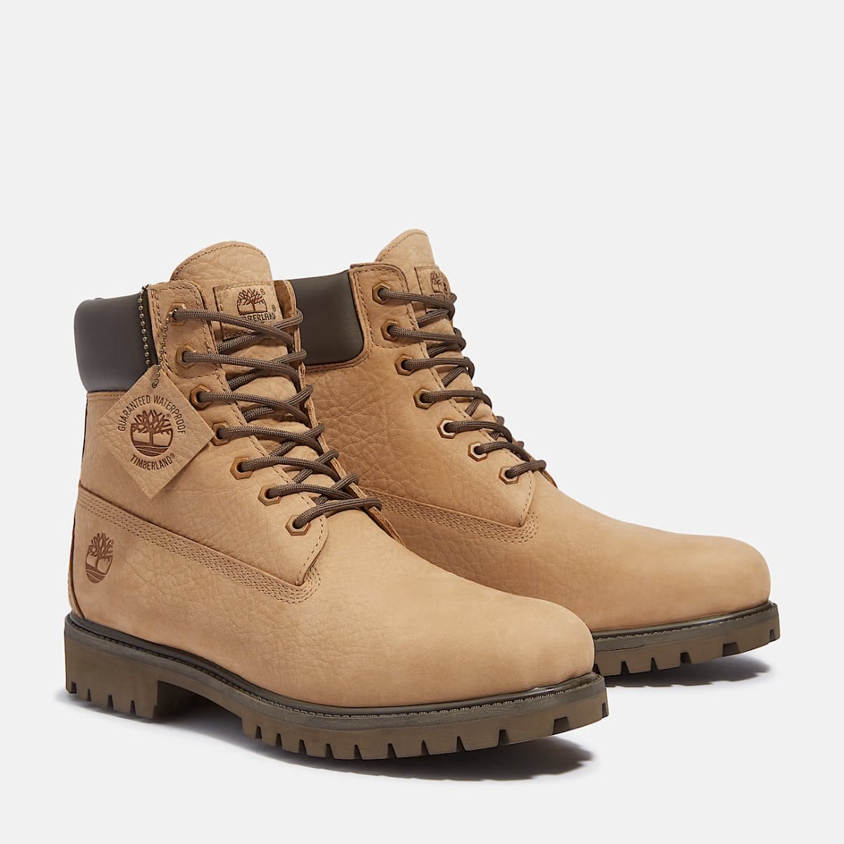 Timberland Premium 6-Inch Waterproof Men's Boots |  Mid Beige NuBuck (Model TB 0A6G1RAFH)