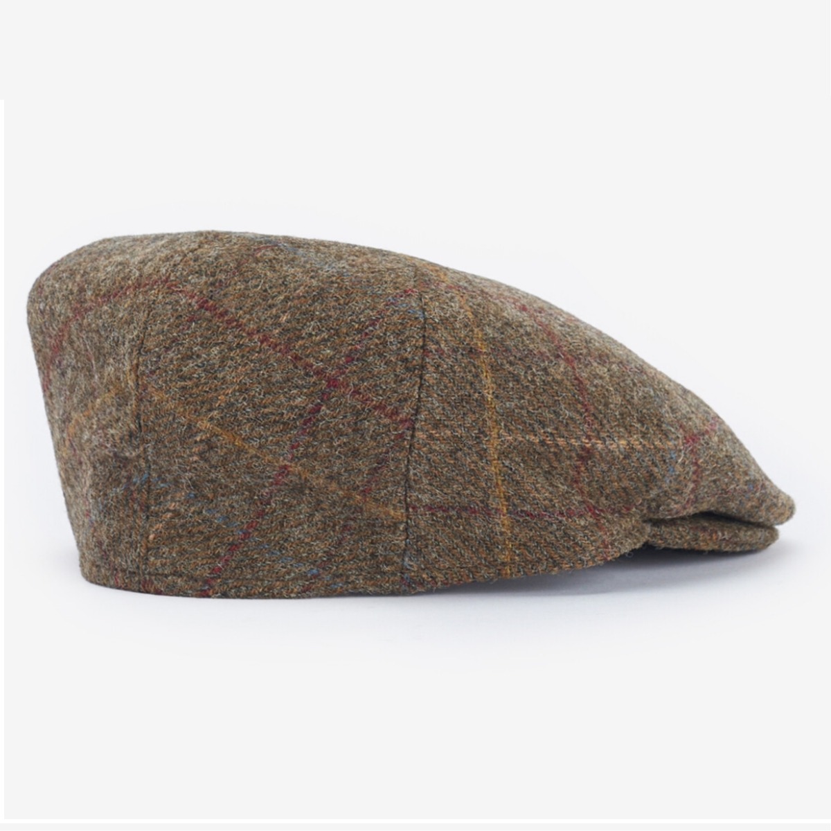 Barbour Crieff Flat Cap | Olive / Blue / Red