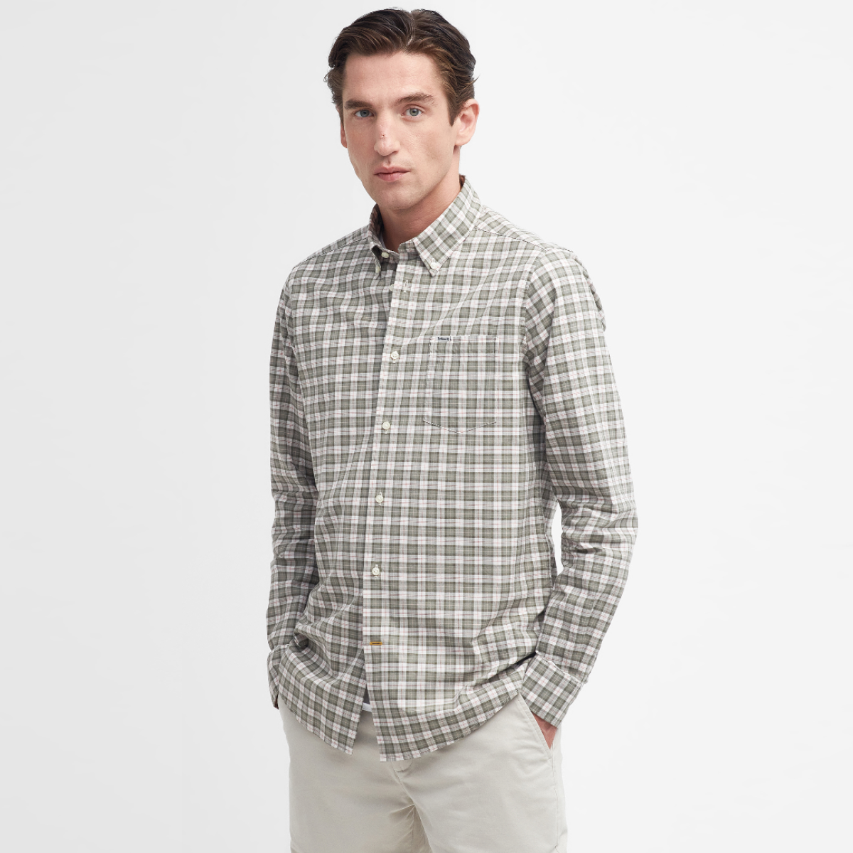 Barbour Lomond Tailored Fit Men's Shirt | Glenmor Olive Tartan