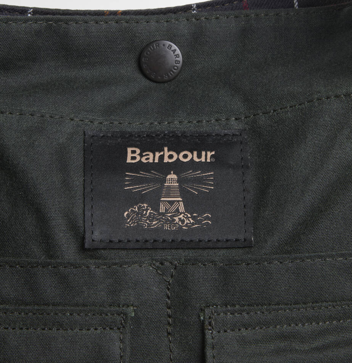 Barbour Field Wax Tote Bag | Sage / Classic Tartan