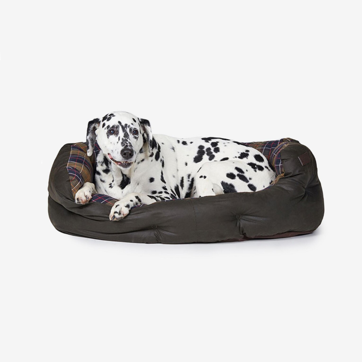 Barbour Waxed Cotton Dog Bed 35 Inch  | Classic / Olive