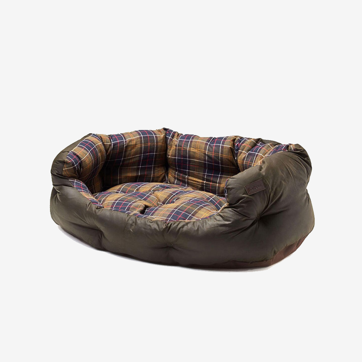 Barbour Waxed Cotton Dog Bed 35 Inch  | Classic / Olive