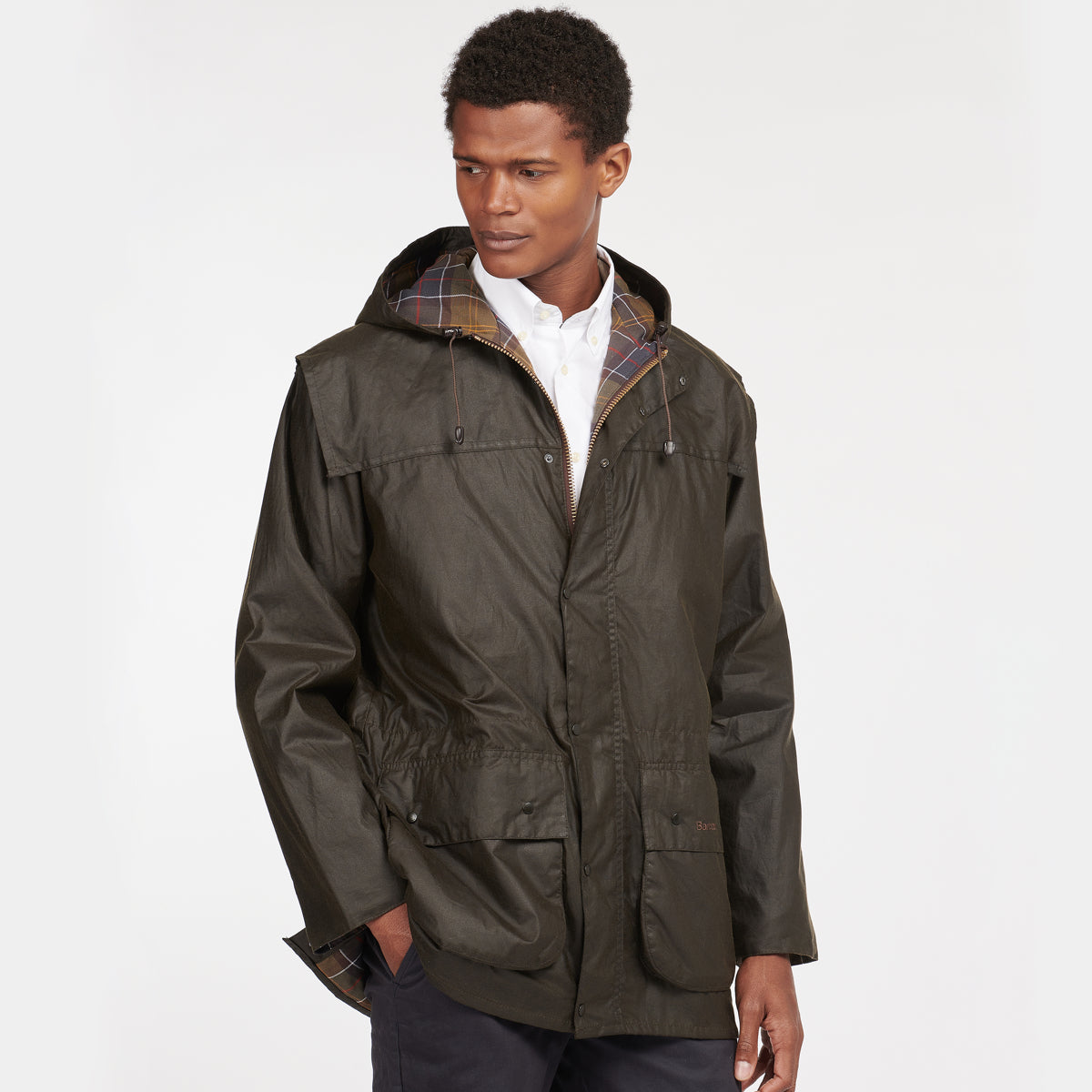 Barbour Classic Durham Men's Waxed Jacket | Olive