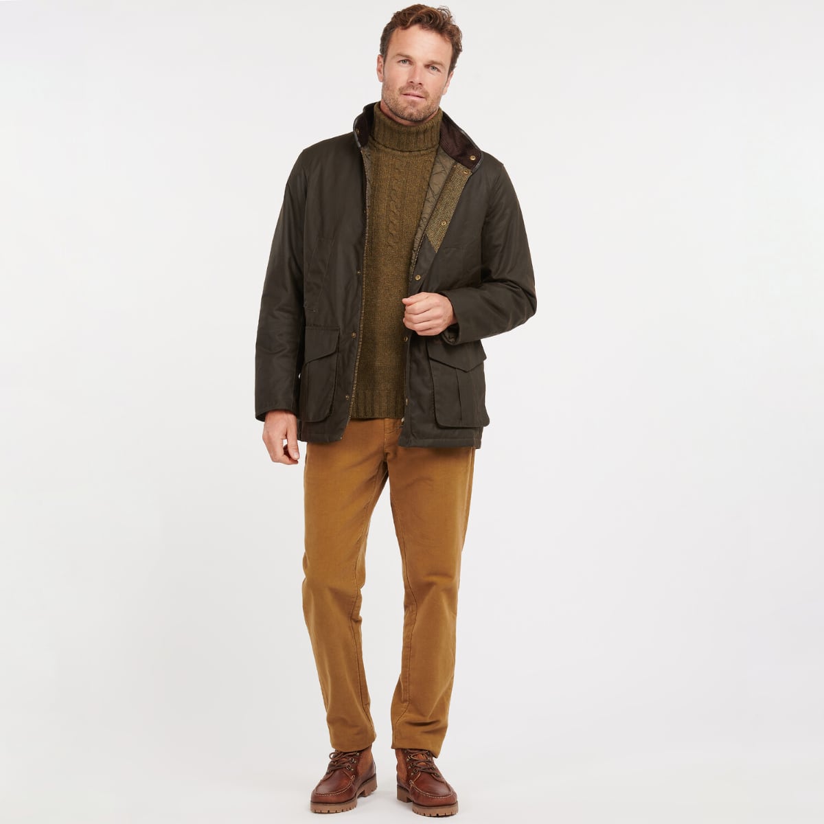 Barbour Hereford Men's Waxed Jacket | Olive